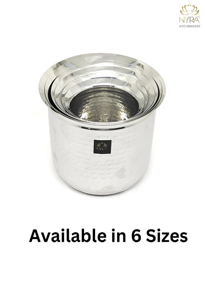 Nyra Kitchenware Steel Textured Dishwasher Safe Stainless Steel Cooking Pot - 2.4 L - Image 5